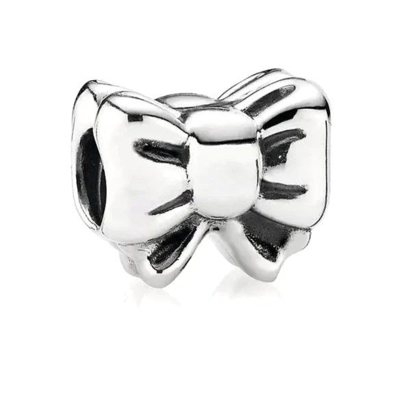 Charms srebrny kokardka