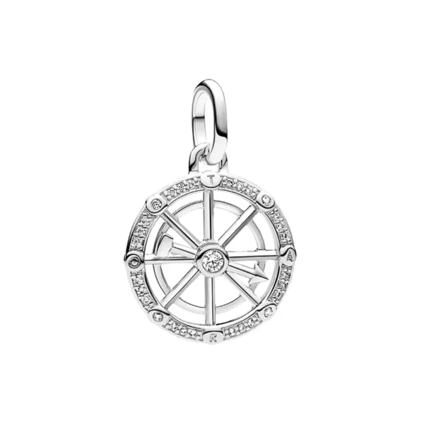 Charms srebrny medalion kompas