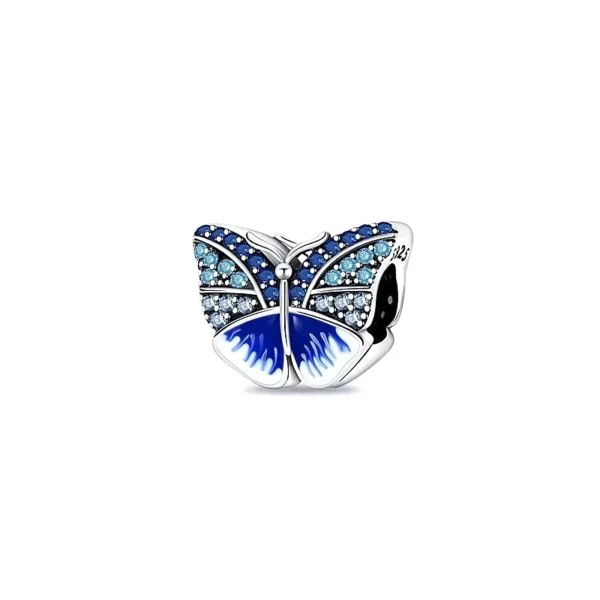 Charms srebrny motyl z cyrkoniami