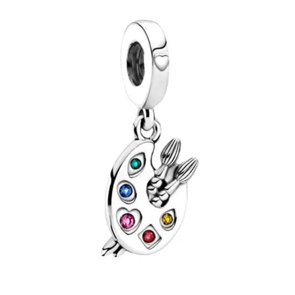 Charms srebrny Paleta malarska