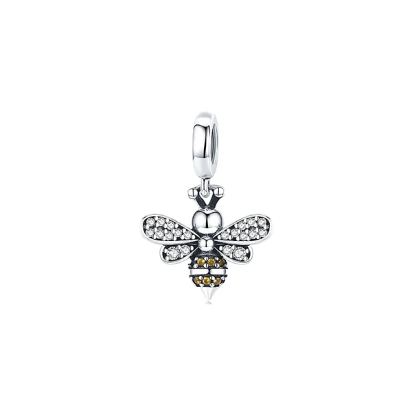 Charms srebrny Rodowany Pszczółka