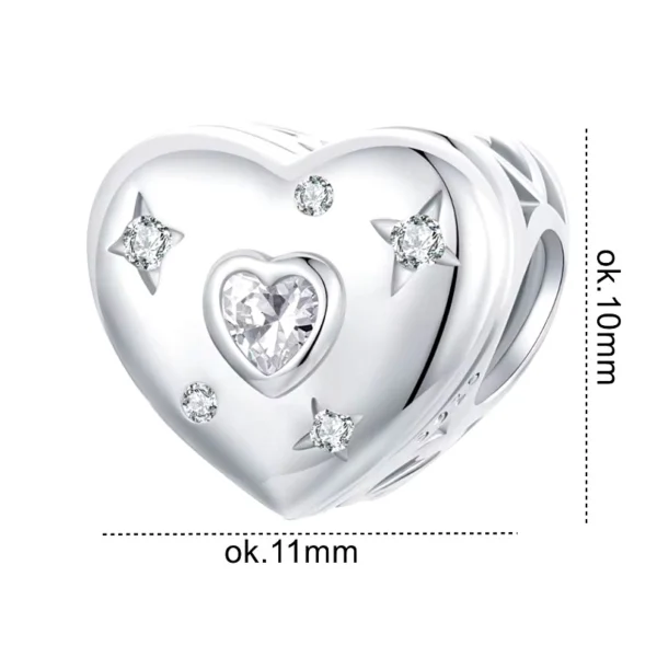 Charms srebrny serce