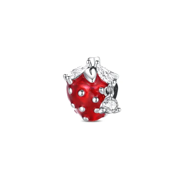 Charms srebrny Truskawka