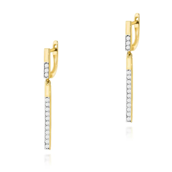 Kolczyki z diamentami 0,56 ct – żółte złoto