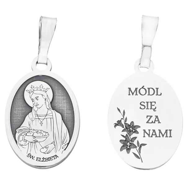 Medalik srebrny Rodowany Św. Elżbieta