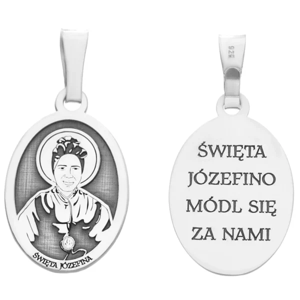 Medalik srebrny rodowany Św. Józefina