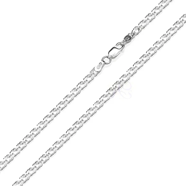 Naszyjnik srebrny Rombus 50-55 cm