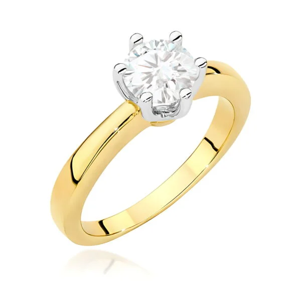 Pierścionek zaręczynowy z diamentem 0,70 ct – żółte złoto