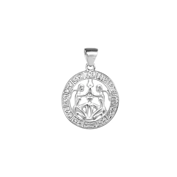 Wisiorek srebrny znak zodiaku bliźnięta