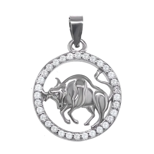 Wisiorek srebrny znak zodiaku byk