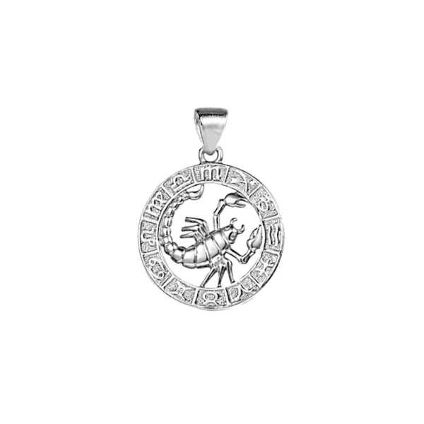 Wisiorek srebrny znak zodiaku skorpion