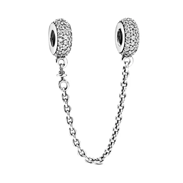 Zawieszka charms łańcuszek zabezpieczający srebrny CH1950422