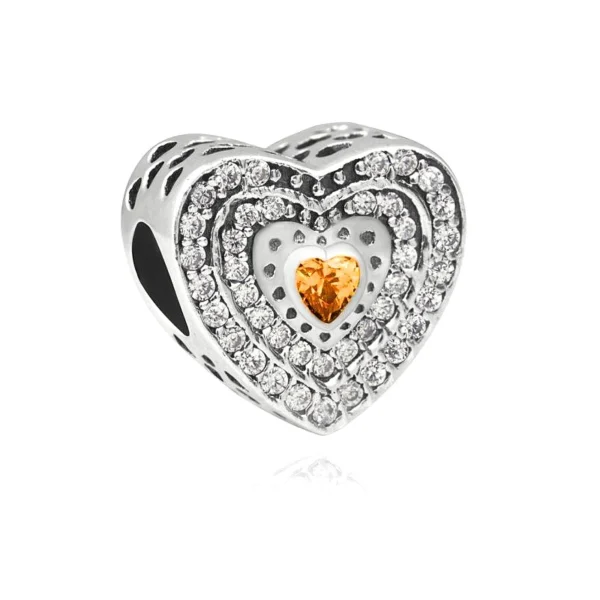 Zawieszka charms srebrny serce CH1470422