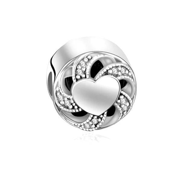 Zawieszka charms srebrny serce CH450422