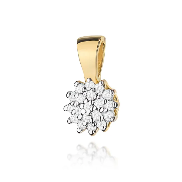 Zawieszka z diamentami 0,10 ct – żółte złoto