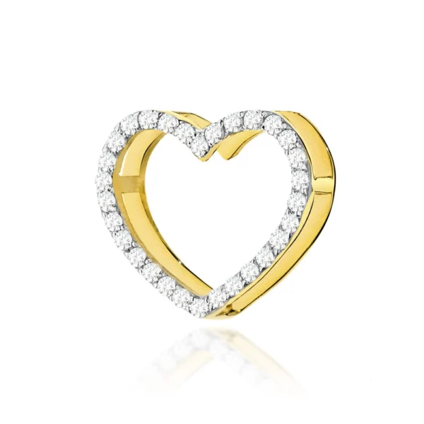 Zawieszka z diamentami 0,15 ct – żółte złoto