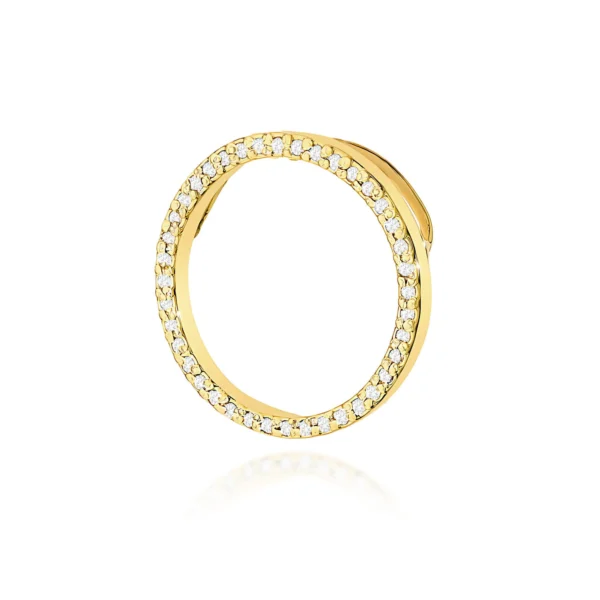 Zawieszka z diamentami 0,20 ct – żółte złoto